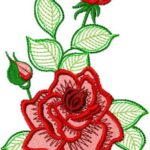 Free Embroidery Aplique Rose Lace